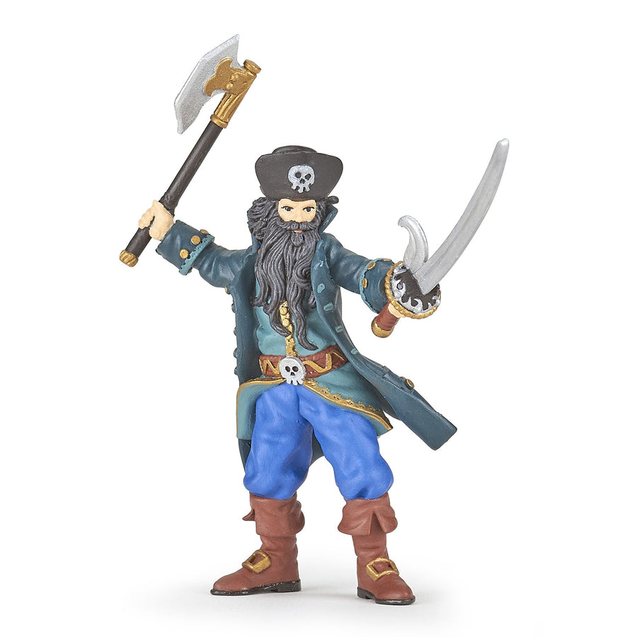 Barbe Noire Papo en PVC, Collection Pirates et corsaires, jouet éducatif idéal pour enfants