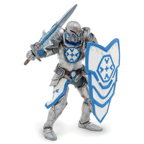 Chevalier d'argent Papo en PVC, Collection Fantastique, jouet éducatif idéal pour enfants et collectionneurs