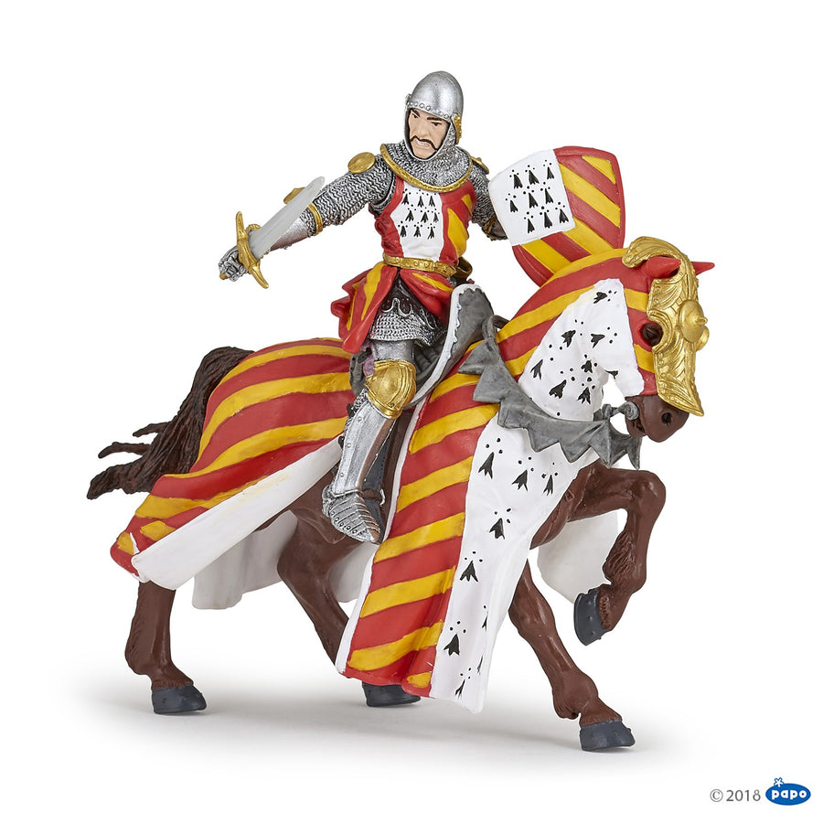 Cheval de tournoi Papo en PVC, Collection Médiéval, jouet éducatif idéal pour enfants et collectionneurs