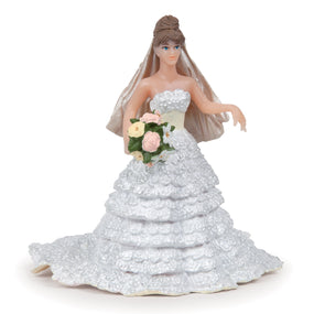 Mariée dentelle blanche Papo en PVC, Collection Monde enchanté, jouet éducatif idéal pour enfants