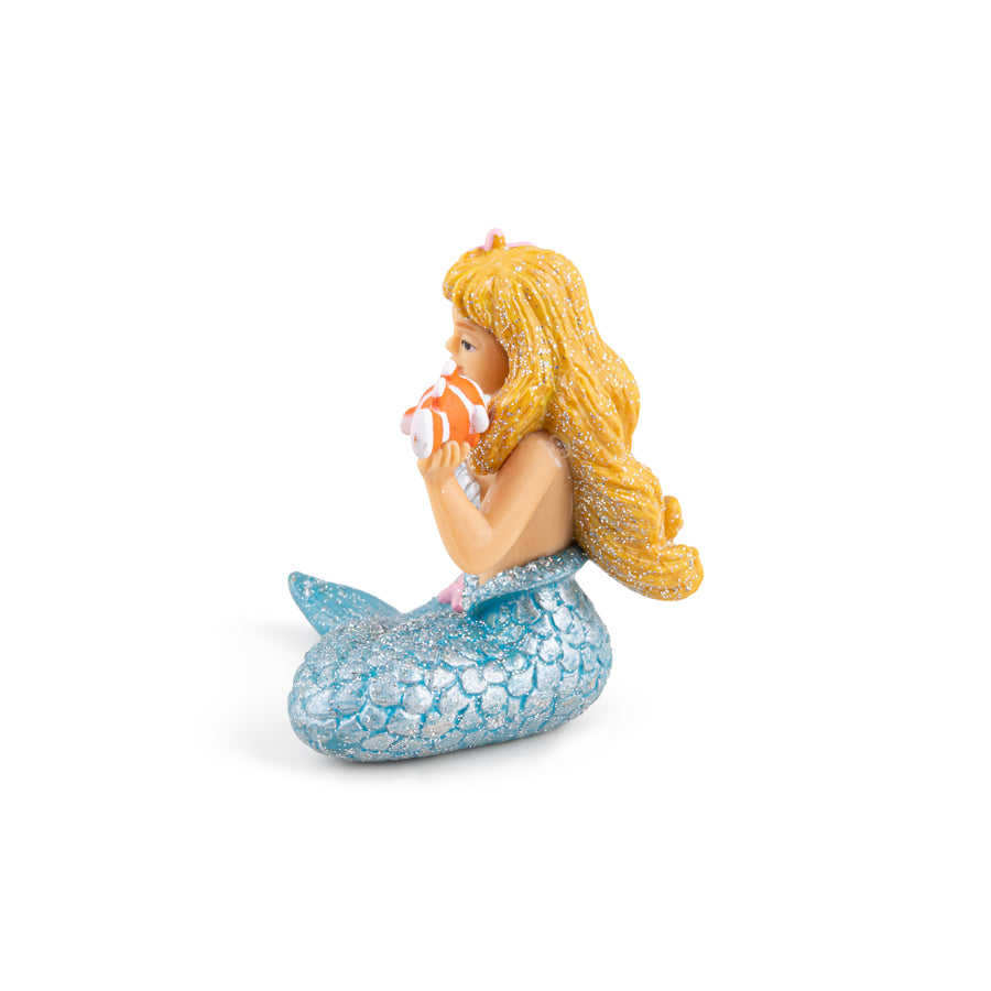 Sirène argentée Papo en PVC, Collection Monde enchanté, jouet éducatif idéal pour enfants