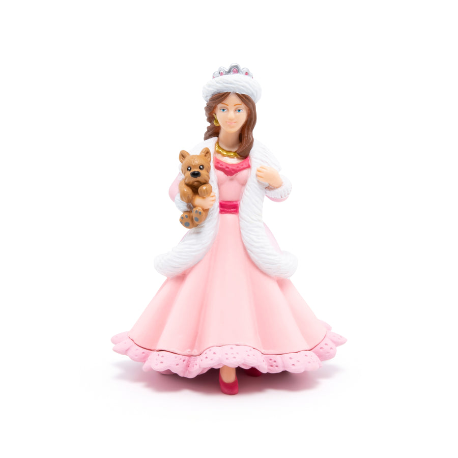 Princesse au chien Papo en PVC, Collection Monde enchanté, jouet éducatif idéal pour enfants