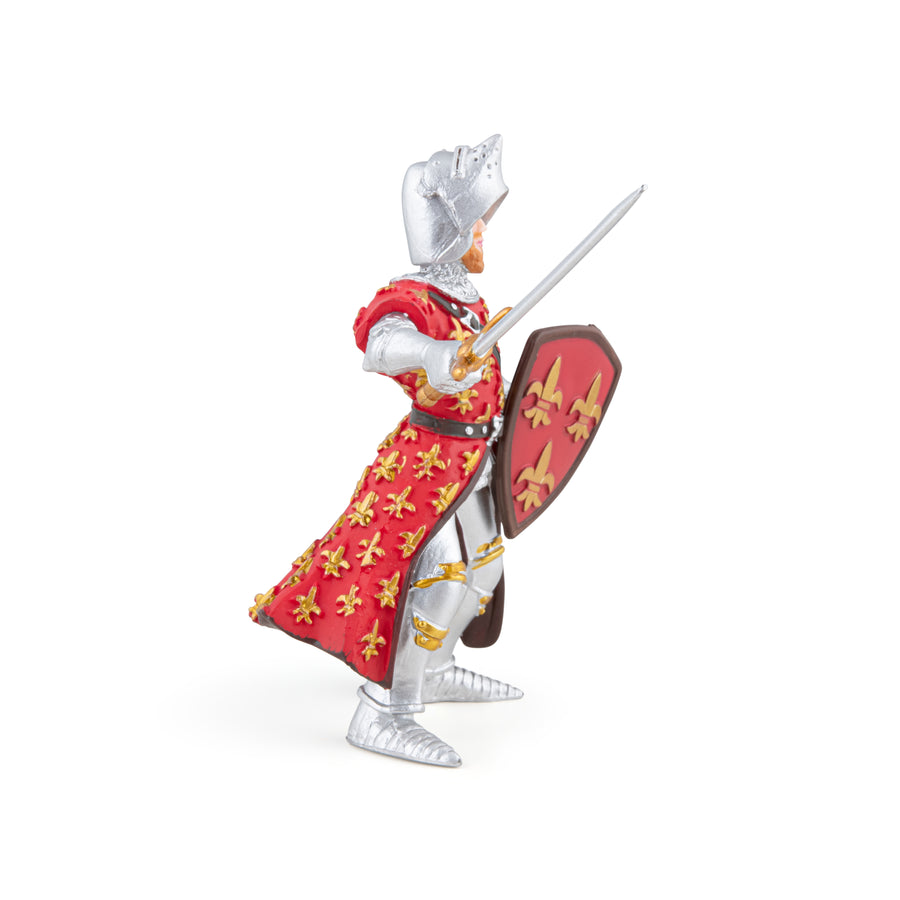 Prince Philippe rouge Papo en PVC, Collection Médiéval, jouet éducatif idéal pour enfants et collectionneurs