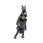 Cheval en armure noire Papo en PVC, Collection Médiéval, jouet éducatif idéal pour enfants et collectionneurs