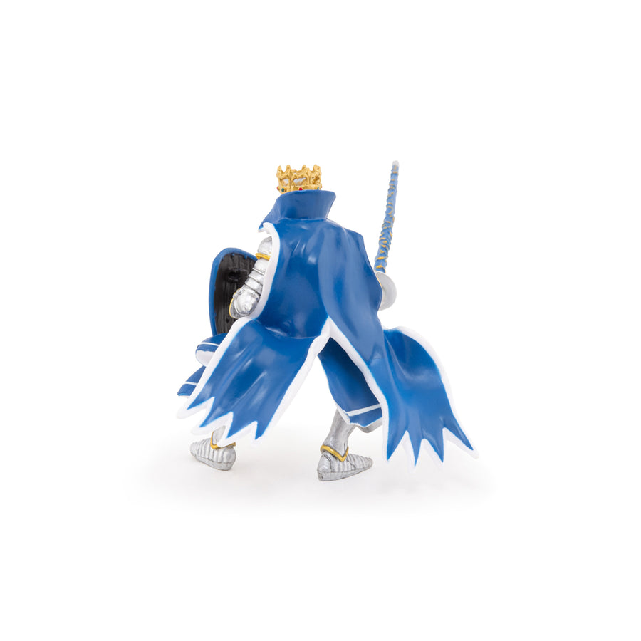 Roi au dragon bleu Papo en PVC, Collection Médiéval, jouet éducatif idéal pour enfants et collectionneurs