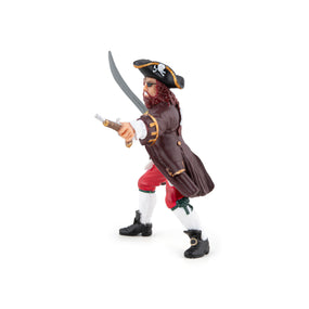Barberousse rouge Papo en PVC, Collection Pirates et corsaires, jouet éducatif idéal pour enfants