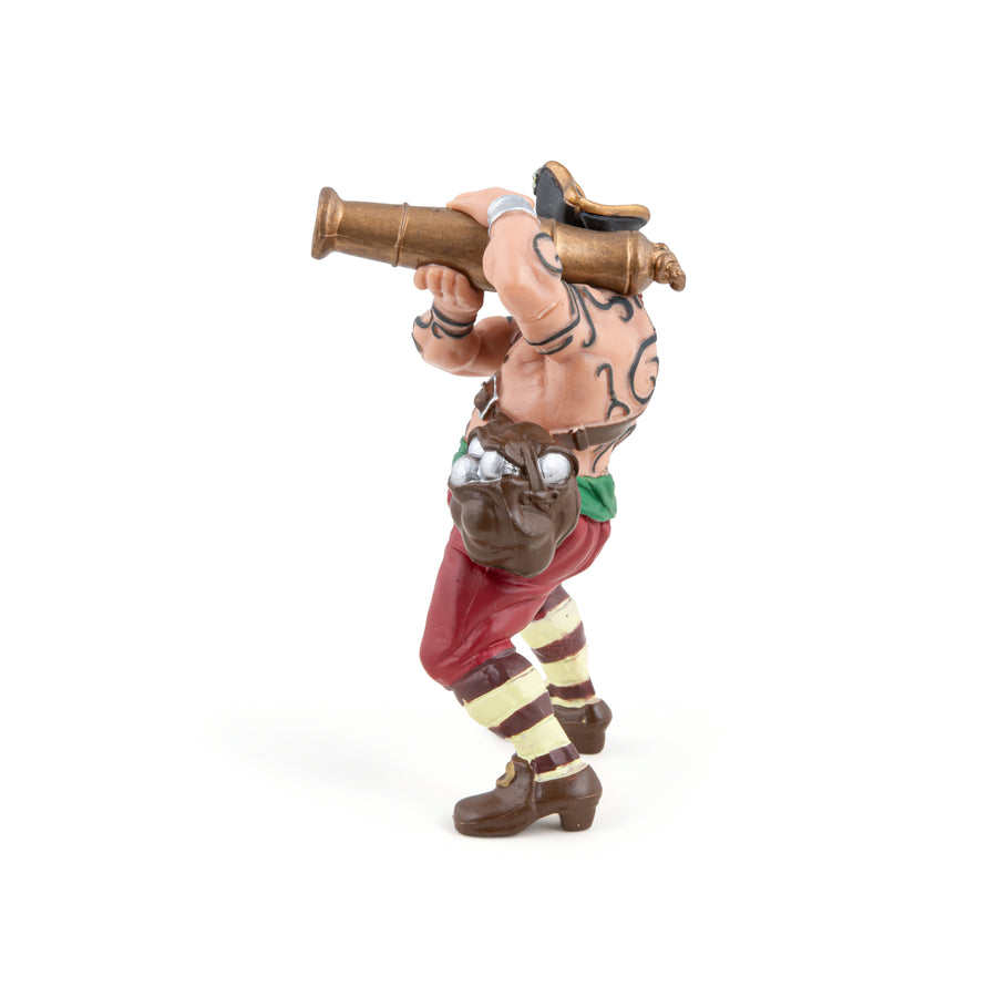 Pirate au canon Papo en PVC, Collection Pirates et corsaires, jouet éducatif idéal pour enfants