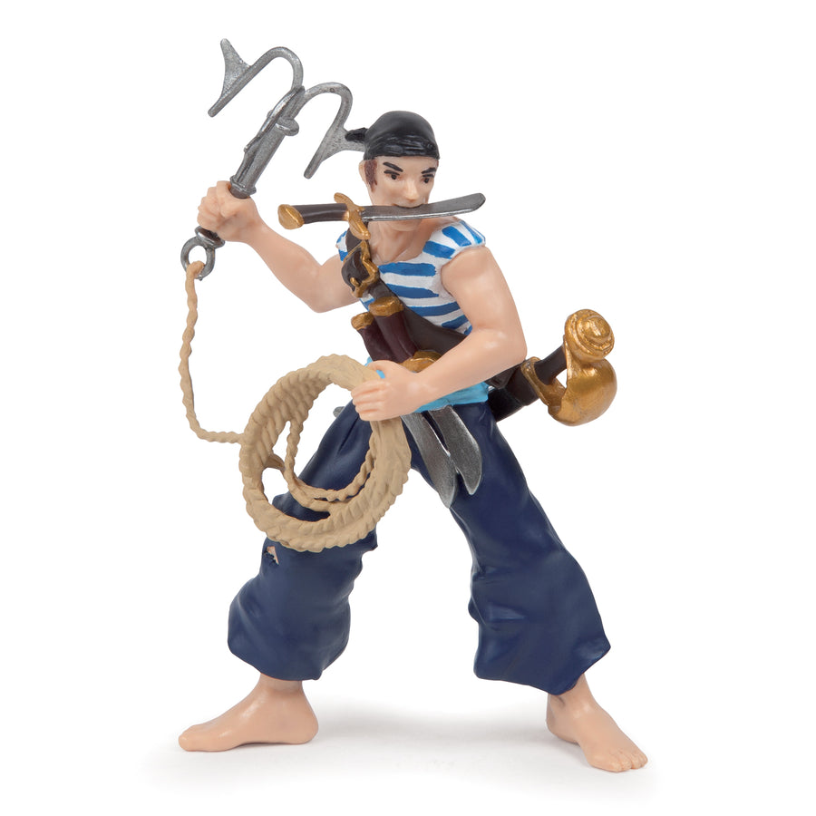 Corsaire au grappin Papo en PVC, Collection Pirates et corsaires, jouet éducatif idéal pour enfants