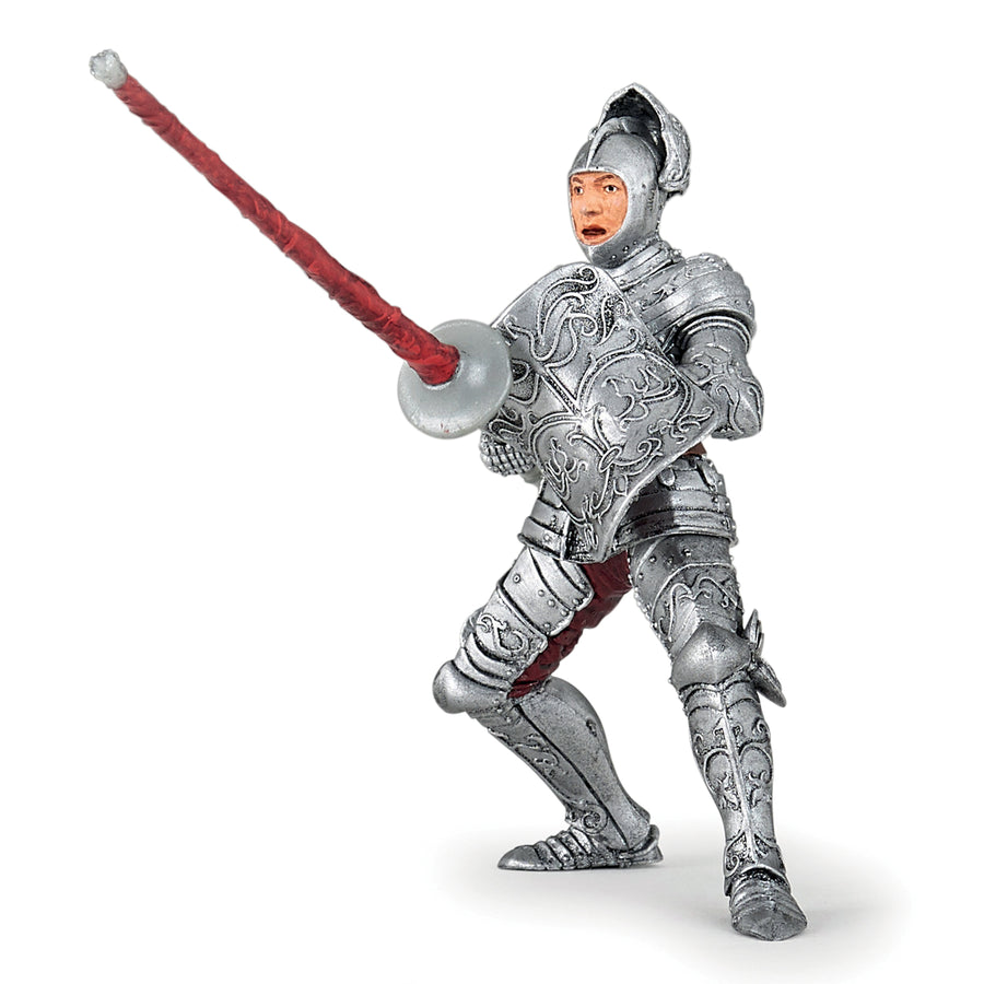 Chevalier en armure Papo en PVC, Collection Médiéval, jouet éducatif idéal pour enfants et collectionneurs