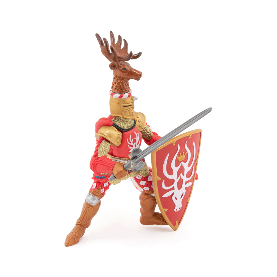 Maître des armes cimier cerf Papo en PVC, Collection Médiéval, jouet éducatif idéal pour enfants et collectionneurs