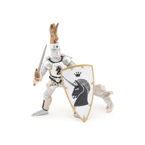 Maître des armes cimier licorne Papo en PVC, Collection Médiéval, jouet éducatif idéal pour enfants et collectionneurs