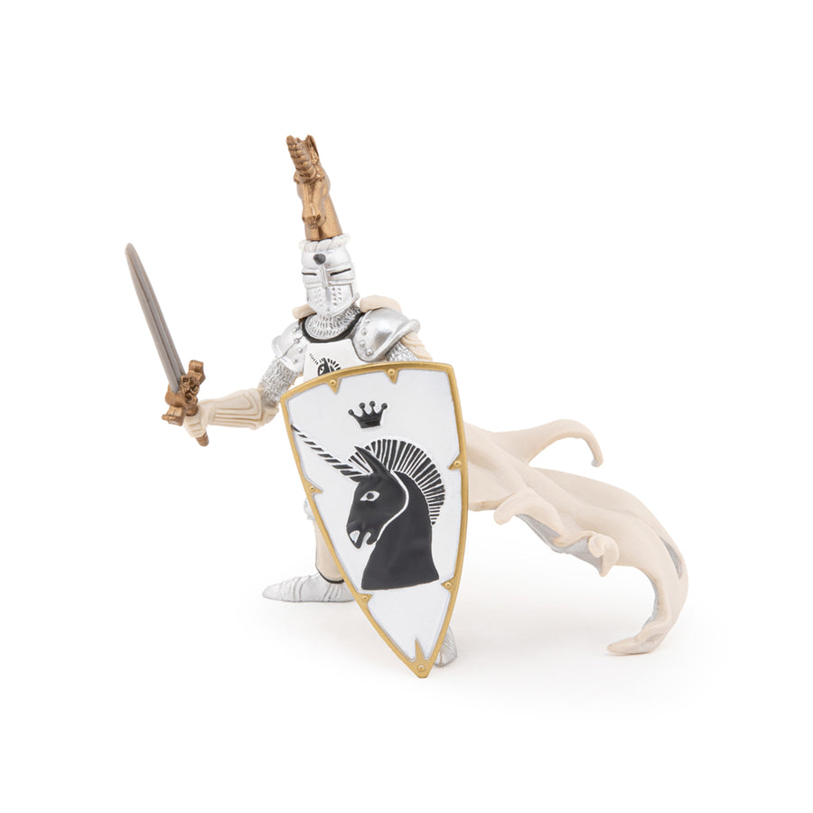 Maître des armes cimier licorne Papo en PVC, Collection Médiéval, jouet éducatif idéal pour enfants et collectionneurs