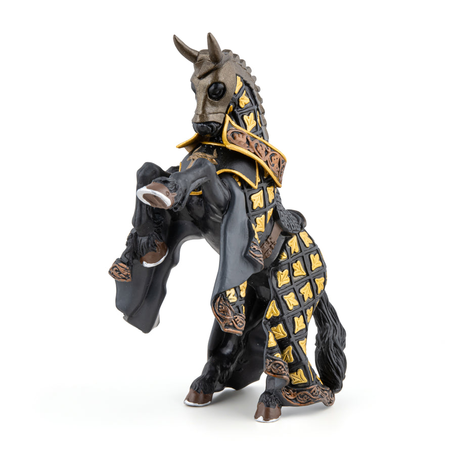 Cheval du Maître des armes cimier taureau Papo en PVC, Collection Médiéval, jouet éducatif idéal pour enfants et collectionneurs