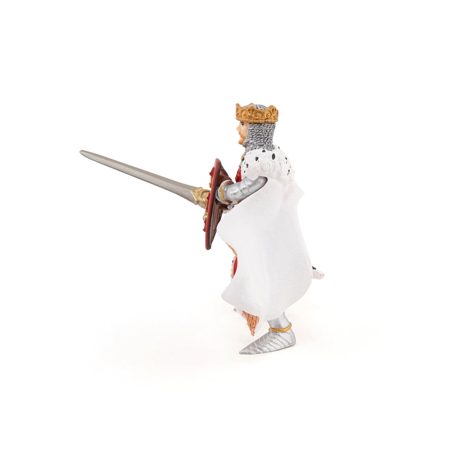 Roi Arthur rouge Papo en PVC, Collection Médiéval, jouet éducatif idéal pour enfants et collectionneurs