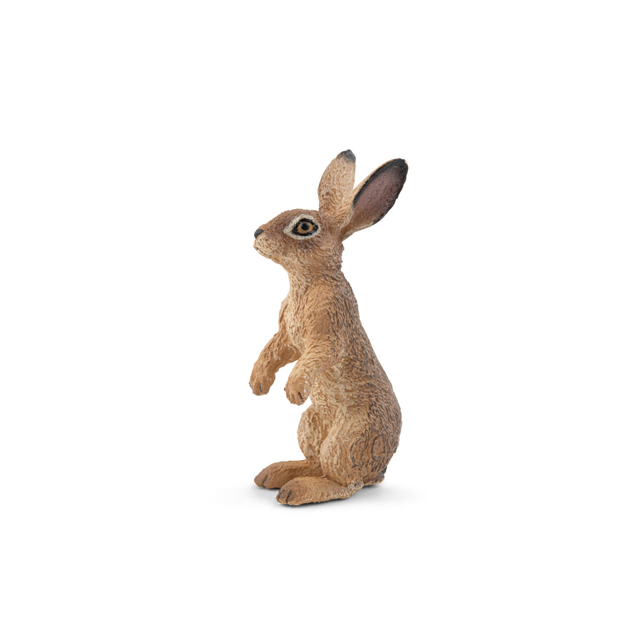 Figurine Lièvre debout Papo en PVC, thème forêt, Collection Animaux sauvages, jouet éducatif idéal pour enfants et collectionneurs