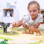 Figurine Tigresse couchée allaitant Papo en PVC, thème félins, Collection Animaux sauvages, jouet éducatif idéal pour enfants et collectionneurs