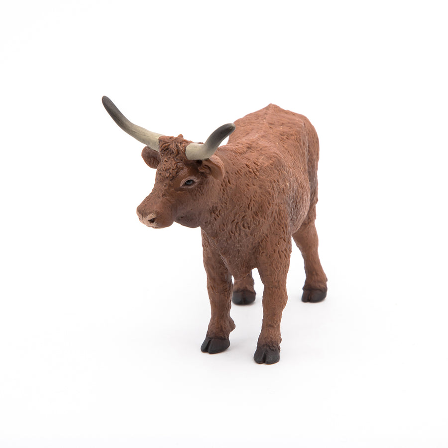 Figurine Vache salers Papo en PVC, Collection Vie à la ferme, jouet éducatif idéal pour enfants et collectionneurs