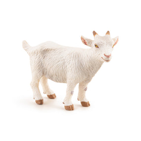 Chevreau blanc Papo en PVC, Collection Vie à la ferme, jouet éducatif idéal pour enfants et collectionneurs