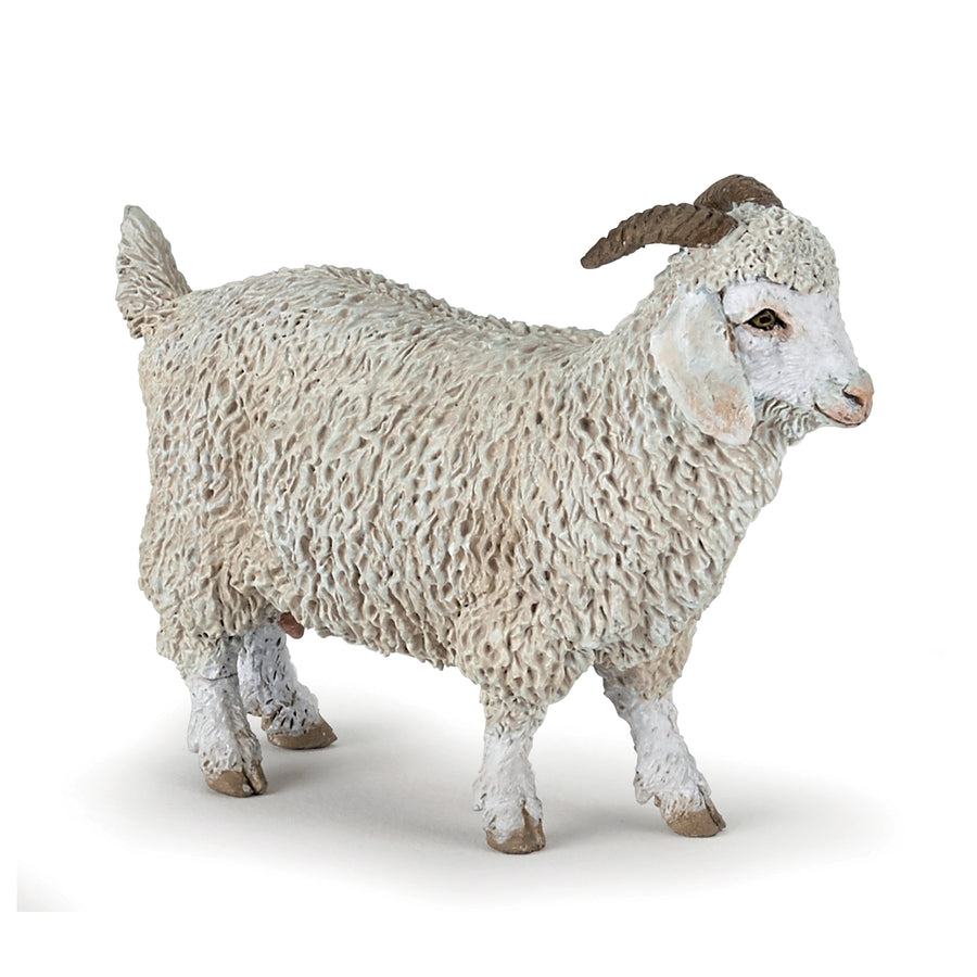 Chèvre angora Papo en PVC, Collection Vie à la ferme, jouet éducatif idéal pour enfants et collectionneurs