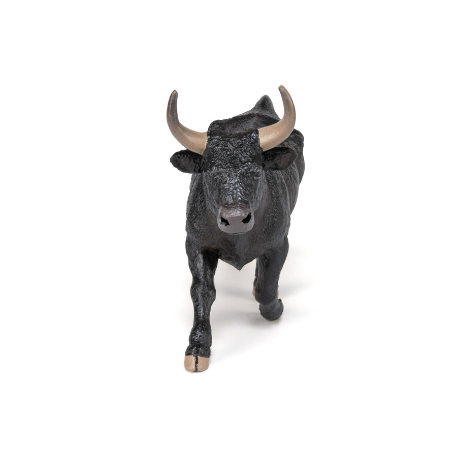 Figurine Taureau Camarguais Papo en PVC, Collection Vie à la ferme, jouet éducatif idéal pour enfants et collectionneurs
