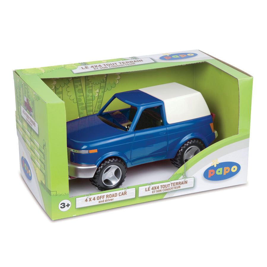 4 x 4 tout terrain Papo en PVC, Collection chevaux, jouet éducatif idéal pour enfants et collectionneurs