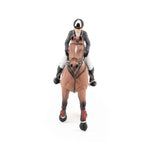 Figurine Cheval de concours et son cavalier Papo en PVC, Collection chevaux, jouet éducatif idéal pour enfants et collectionneurs