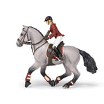 Figurine Cheval de concours et sa cavalière Papo en PVC, Collection chevaux, jouet éducatif idéal pour enfants et collectionneurs