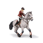 Figurine Cheval de concours et sa cavalière Papo en PVC, Collection chevaux, jouet éducatif idéal pour enfants et collectionneurs