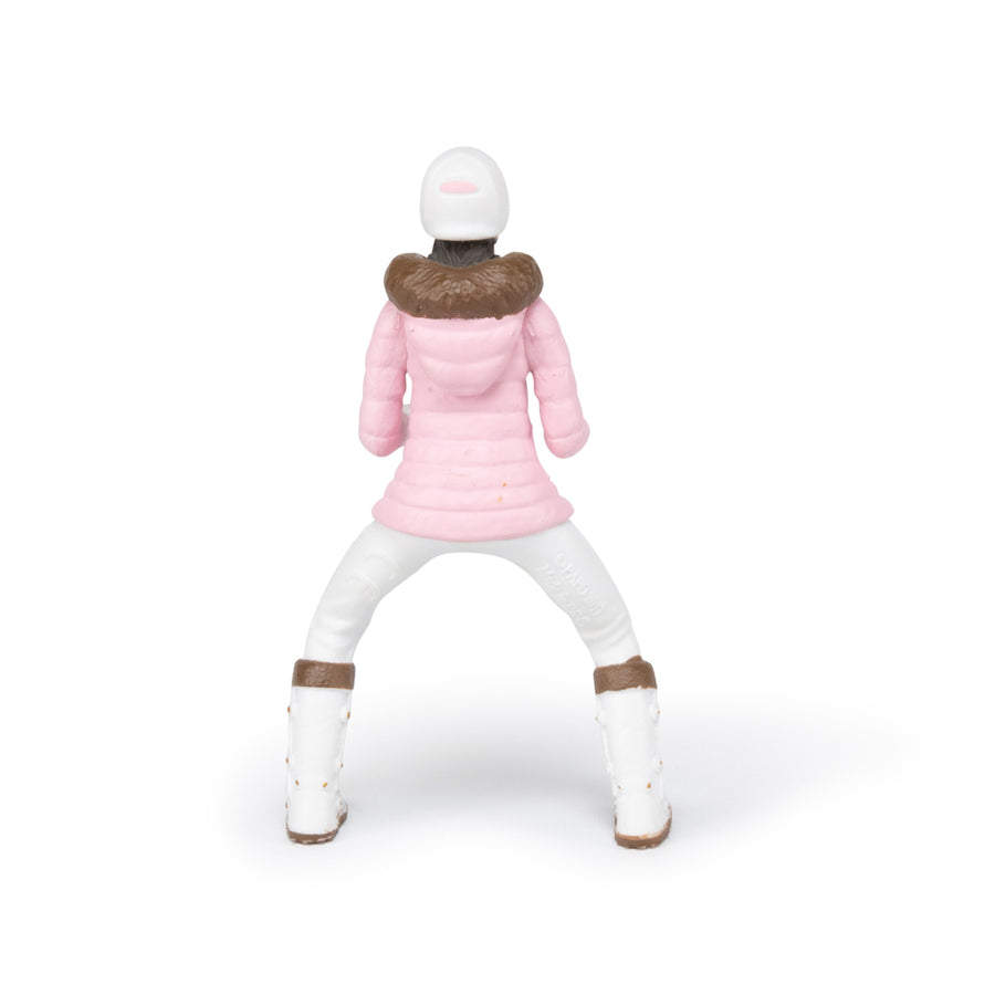 Figurine Cavalière fashion hiver Papo en PVC, Collection chevaux, jouet éducatif idéal pour enfants et collectionneurs