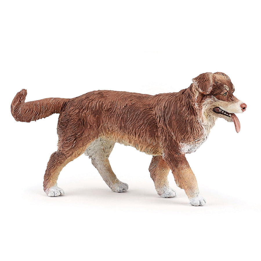 Figurine Berger australien Papo en PVC, Collection chiens et chats, jouet éducatif idéal pour enfants et collectionneurs