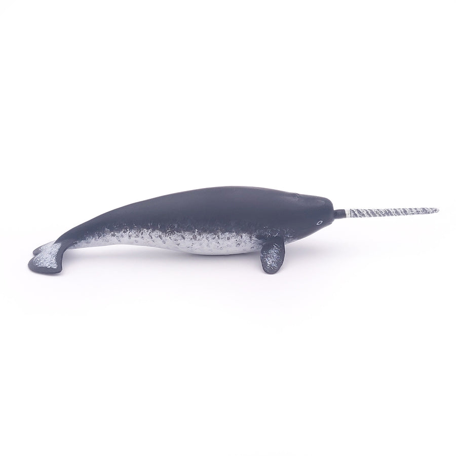 Figurine Narval Papo en PVC, Collection animaux marins, jouet éducatif idéal pour enfants et collectionneurs